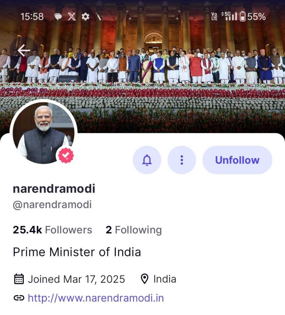 Modi on Truth Social