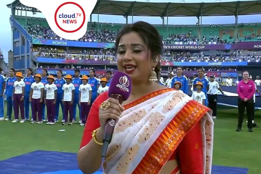 গুয়াহাটিতে মহিলা ক্রিকেট বিশ্বকাপ উদ্বোধনে শ্রেয়া ঘোষালের কণ্ঠে জাতীয় সঙ্গীত