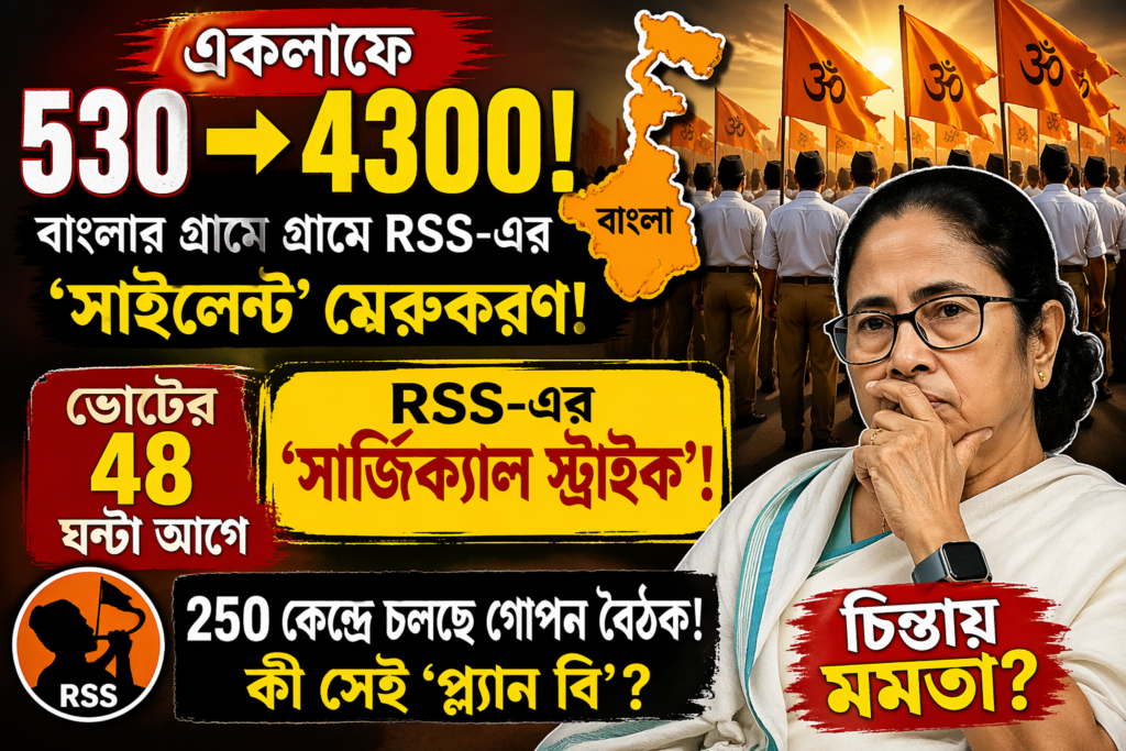 ৫৩০ থেকে ৪৩০০! বাংলায় RSS-এর ‘সাইলেন্ট এক্সপ্যানশন’
