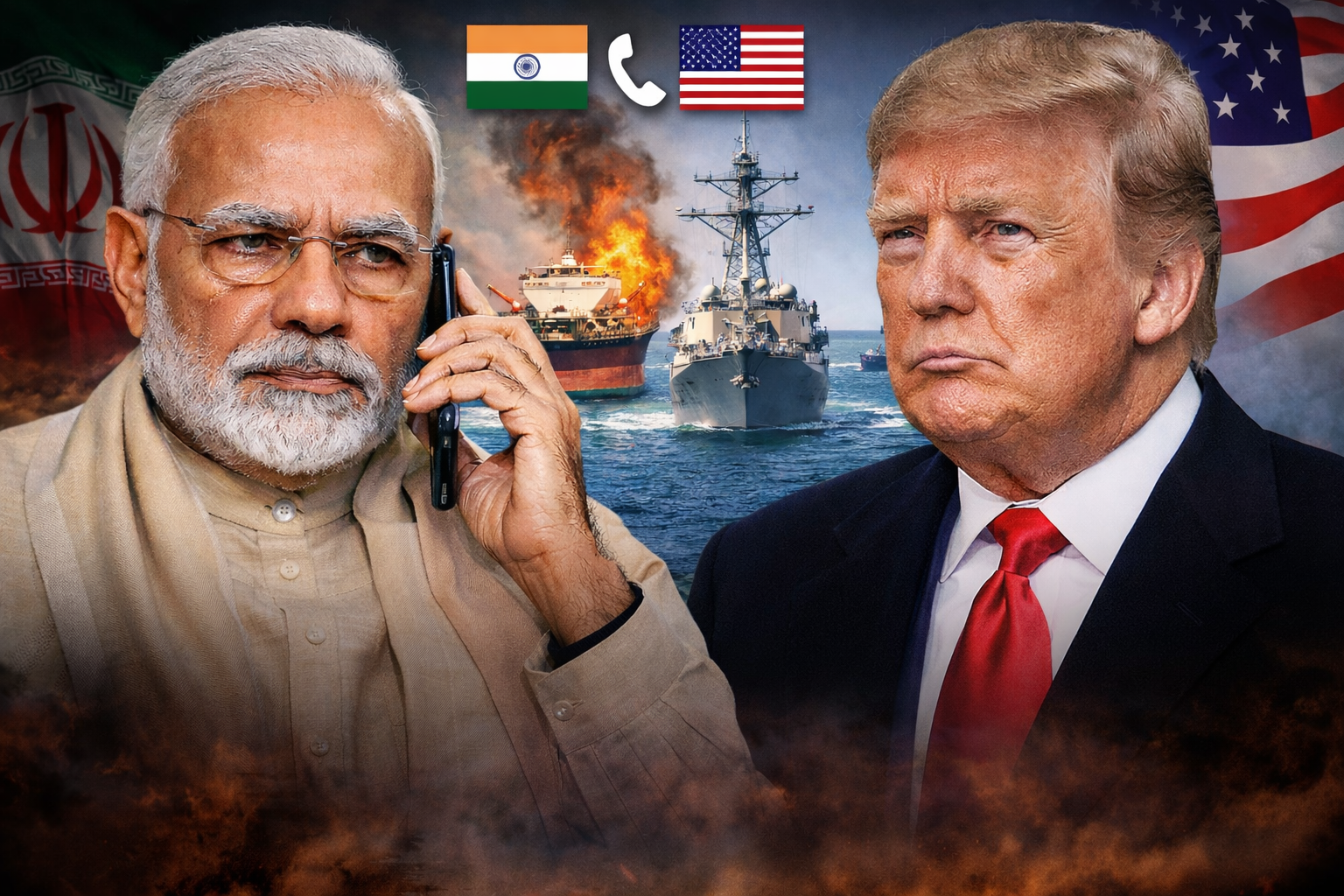 হরমুজ :মোদি–ট্রাম্প ৪০ মিনিট ফোনলাপ, তেলপথ খোলা রাখতেই জোর ভারতের